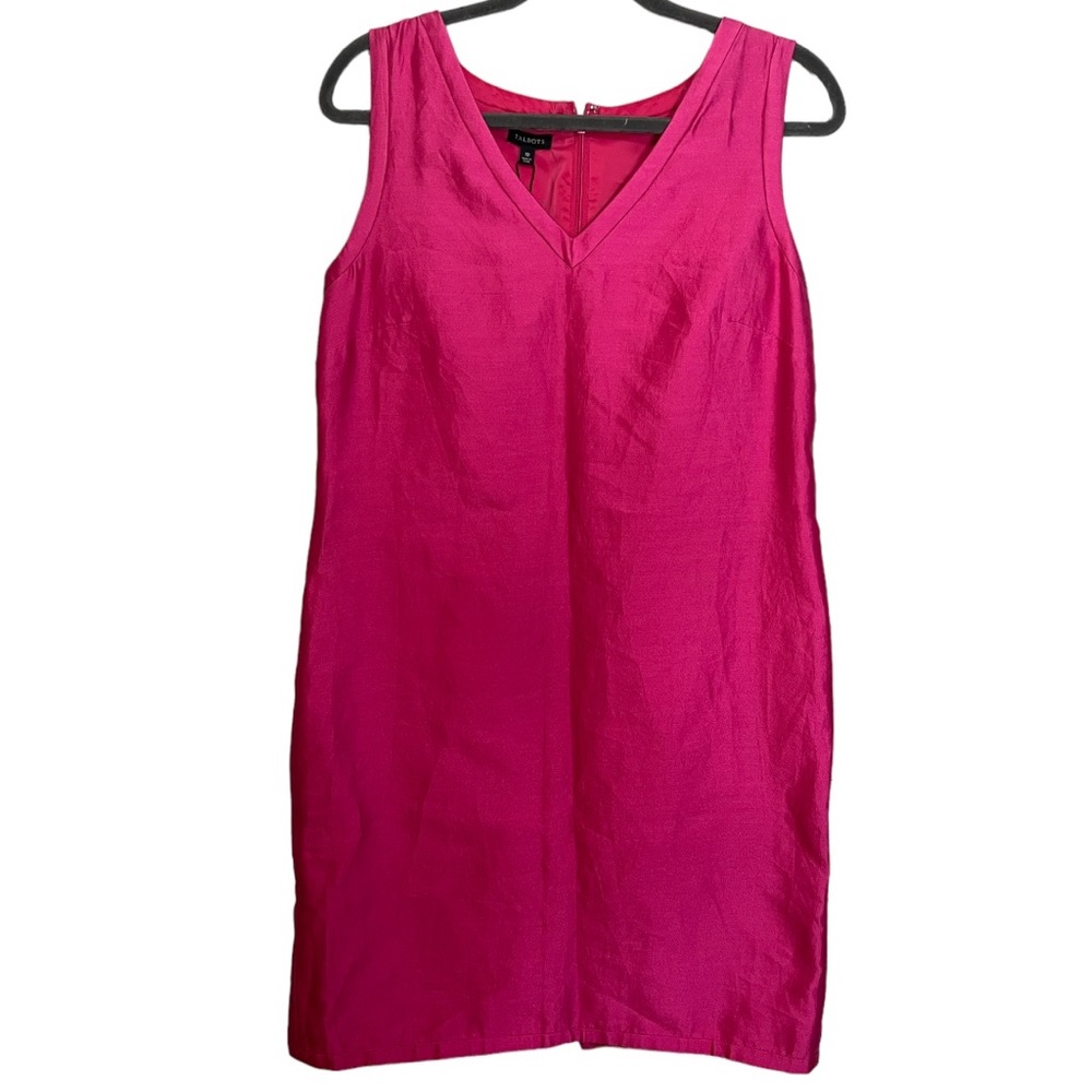 Talbots Silk fuchsia Shift Dress